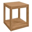 Modway Carlsbad 3-Piece Teak Wood Outdoor Patio Set in Natural/Gray