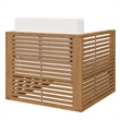 Modway Carlsbad 3-Piece Teak Wood Outdoor Patio Set in Natural/White