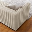 Modway Conjure Channel Tufted Upholstered Fabric Sofa in Black/Beige