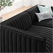 Modway Conjure Channel Tufted Performance Velvet Loveseat in Gold/Black