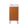 Modway Energize Bathroom Vanity in Cherry-White-White