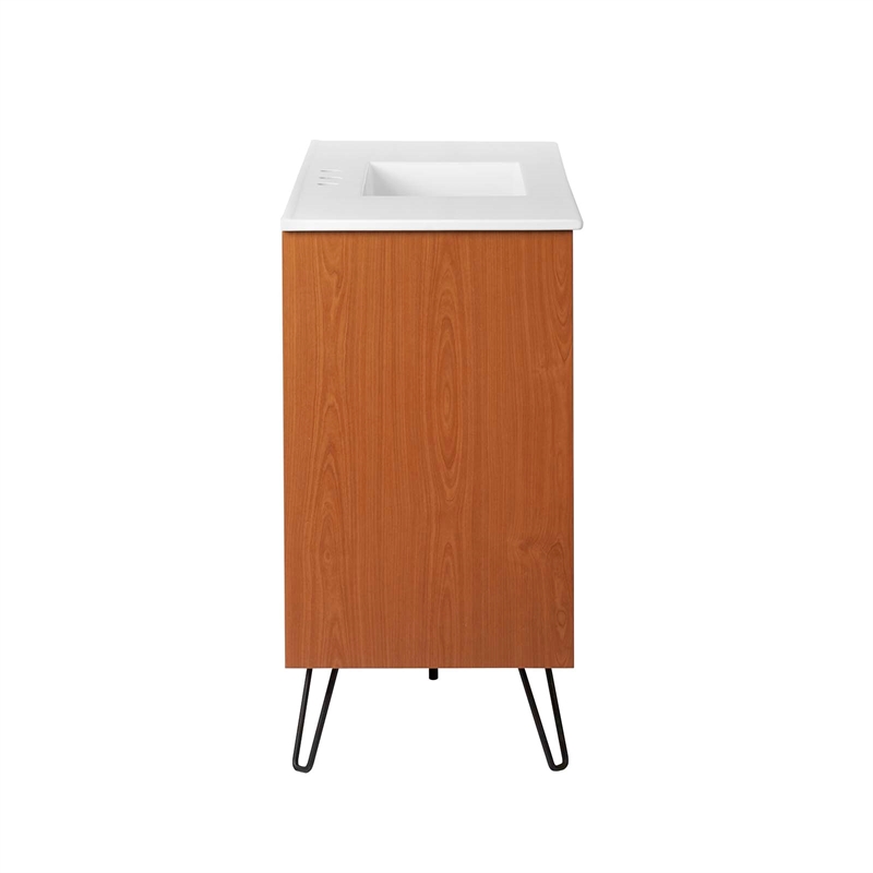 Modway Energize Bathroom Vanity in Cherry White White