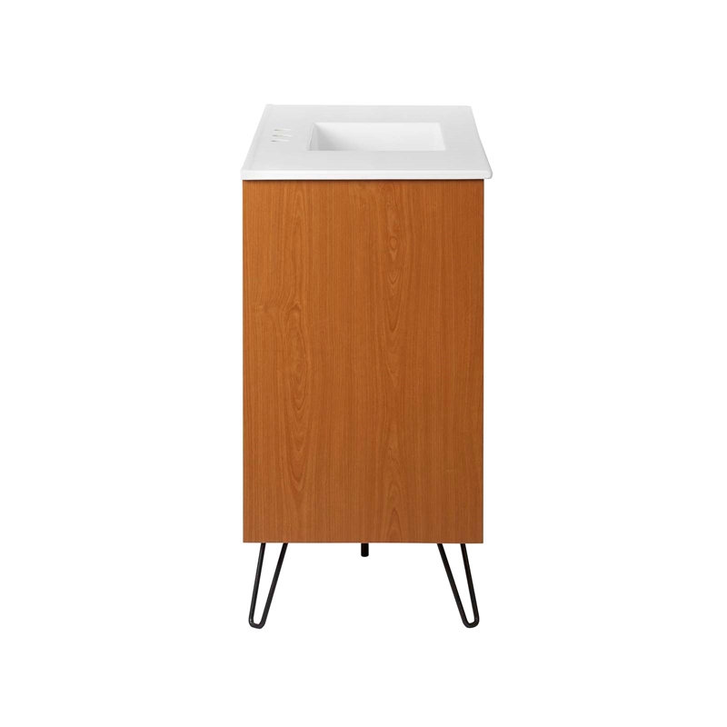 Modway Energize Bathroom Vanity in Cherry White White