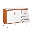 Modway Energize Bathroom Vanity in Cherry White White