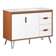 Modway Energize Bathroom Vanity in Cherry White White