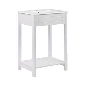 Modway Altura 24&quot MDF Ceramic and Particleboard Bathroom Vanity in White