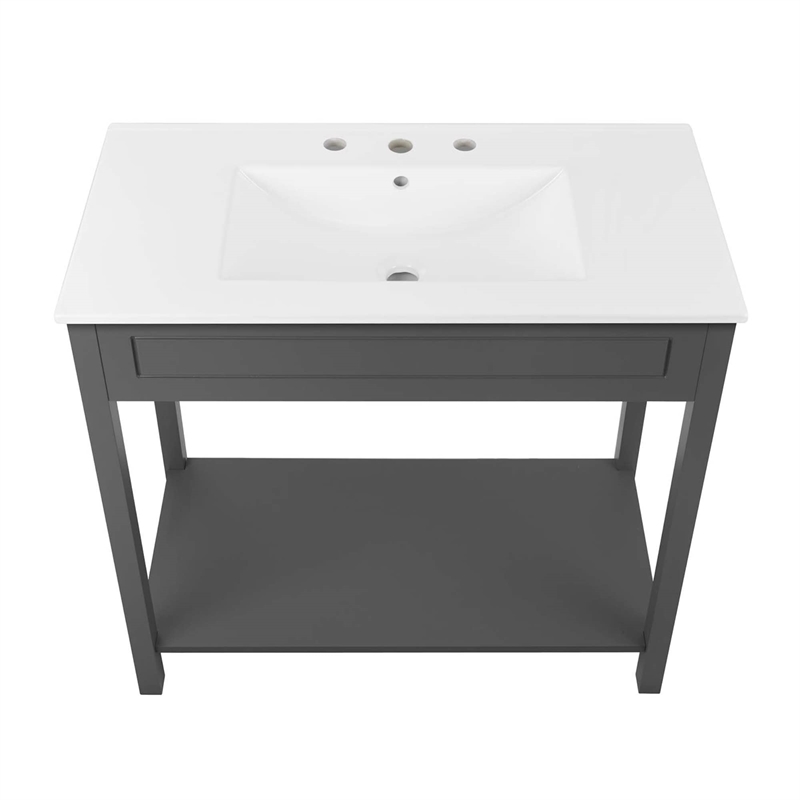 Modway Altura Bathroom Vanity in Gray White