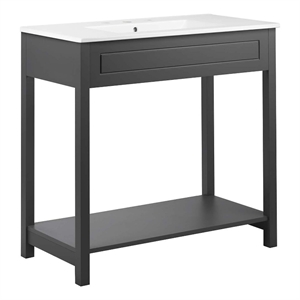 modway altura bathroom vanity in gray white