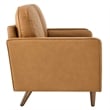 Modway Valour Modern Style Leather and Dense Foam Loveseat in Tan Finish