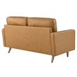 Modway Valour Modern Style Leather and Dense Foam Loveseat in Tan Finish