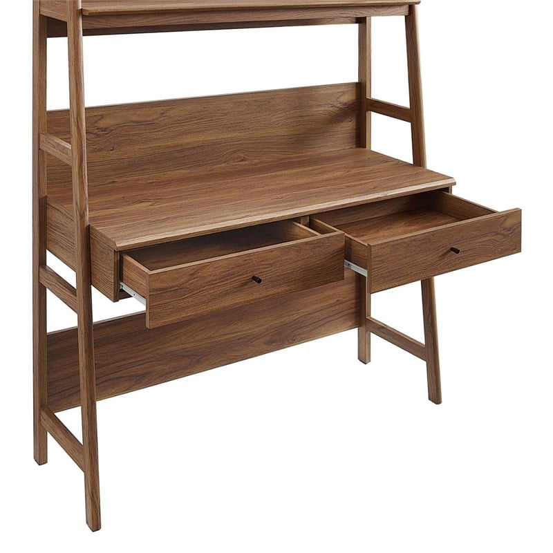 Modway Bixby Modern Style Particleboard and MDF Office Desk in Walnut