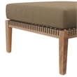 Modway Clearwater 6-Piece Wood Fabric Outdoor Sectional Sofa - Gray/Light Brown