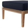 Modway Clearwater 6-Piece Wood Fabric Outdoor Sectional Sofa - Gray/Navy