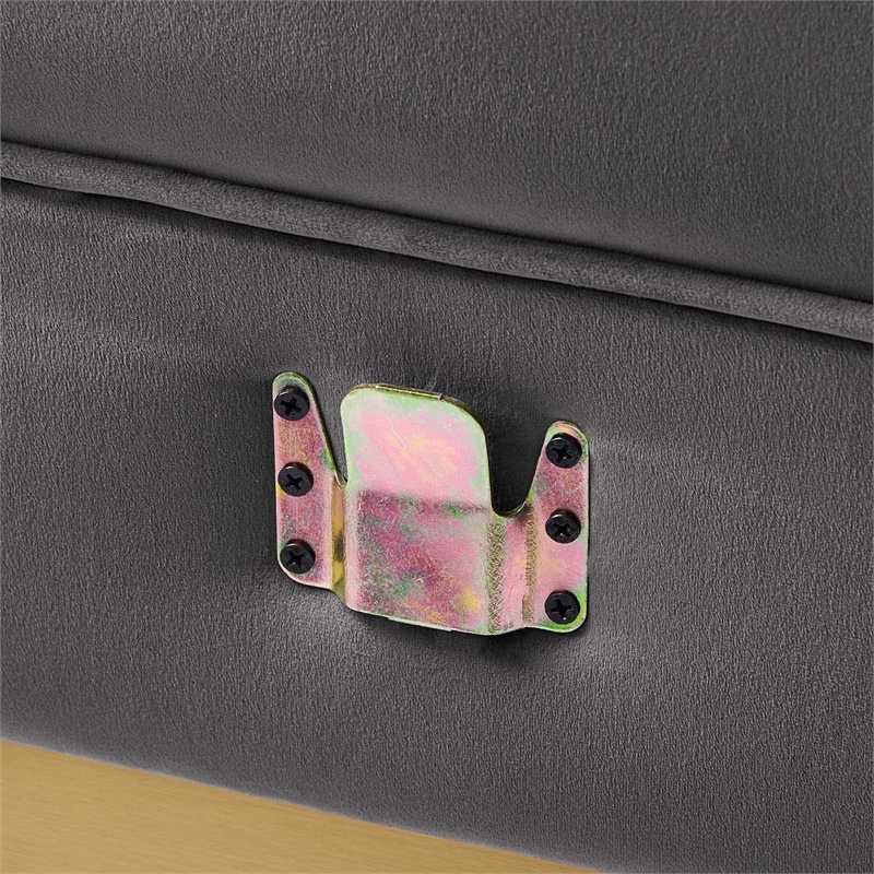 Modway Sanguine Velvet and Stainless Steel Left-Arm Chair in Gray