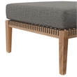Modway Clearwater 4-Piece Wood Fabric Outdoor Sectional Sofa in Gray/Graphite
