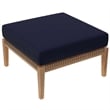 Modway Clearwater 4-Piece Wood Fabric Outdoor Sectional Sofa in Gray/Navy