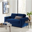 Modway Avendale Modern Style Performance Velvet Loveseat in Deep Navy
