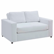 Modway Avendale Modern Style Performance Velvet Loveseat in Dove/White