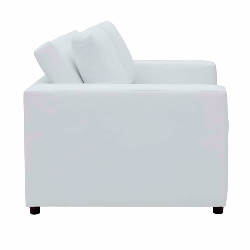 Modway Avendale Modern Style Performance Velvet Loveseat in Dove/White