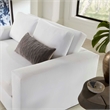 Modway Avendale Modern Style Performance Velvet Loveseat in Dove/White