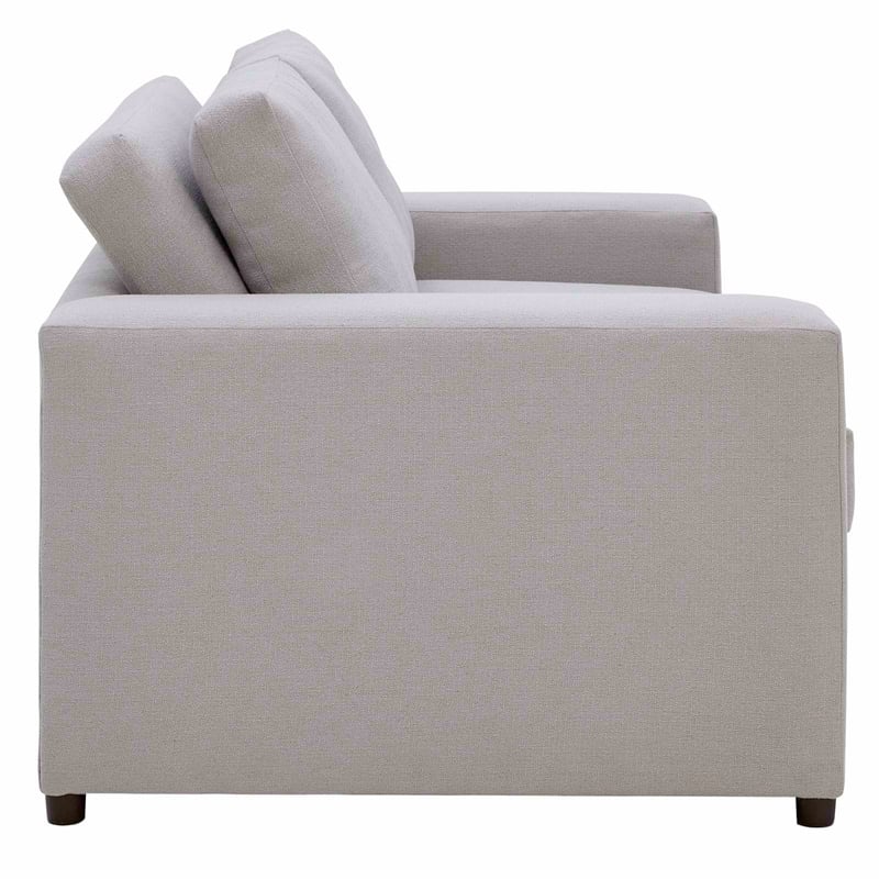 Modway Avendale Linen Blend and Polyester Fabric Loveseat in Flint Gray
