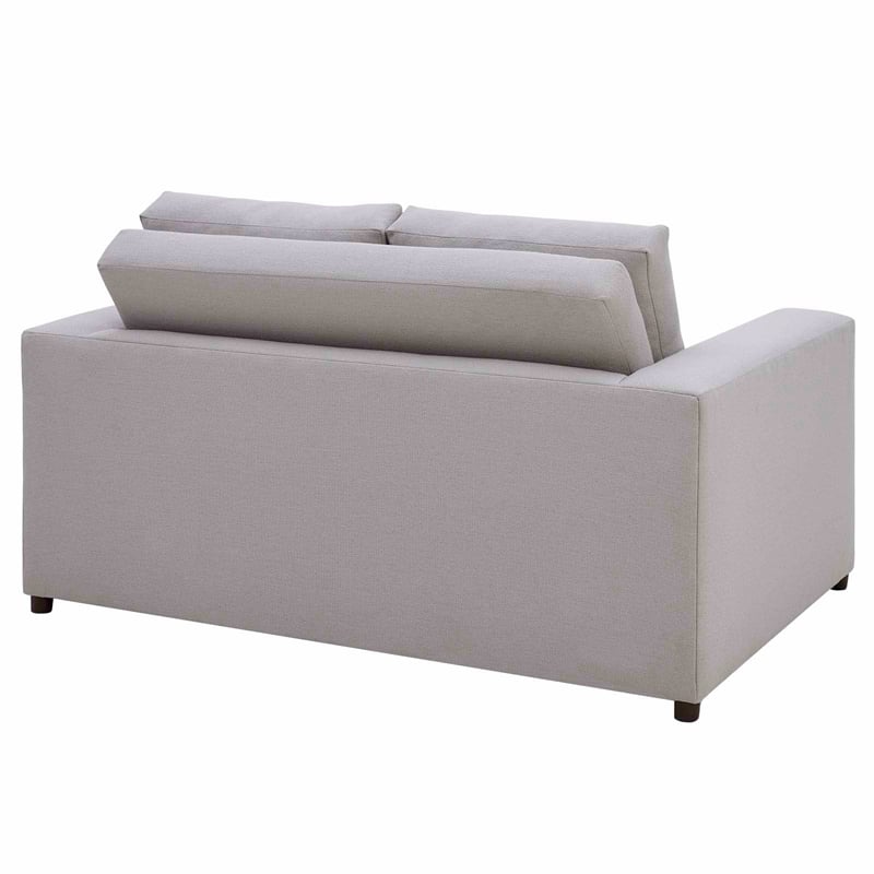 Modway Avendale Linen Blend and Polyester Fabric Loveseat in Flint Gray