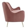 Modway Cheshire Performance Velvet and Stainless Steel Sofa in Dusty Rose