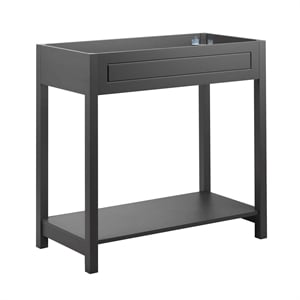 Modway Altura 36&quot MDF and Particleboard Bathroom Vanity Cabinet in Gray