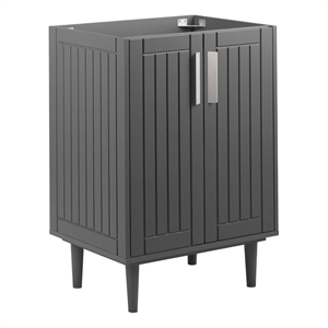 Modway Augusta 24&quot Modern Style Wood Bathroom Vanity Cabinet in Gray