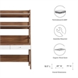 Modway Bixby Particleboard and MDF Office Desk in Walnut/White