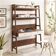 Modway Bixby Particleboard and MDF Office Desk in Walnut/White