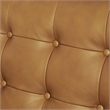 Modway Exalt Modern Style Tufted Vegan Leather Sofa in Tan Finish