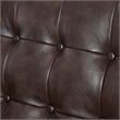 Modway Exalt Modern Style Tufted Vegan Leather Loveseat in Brown