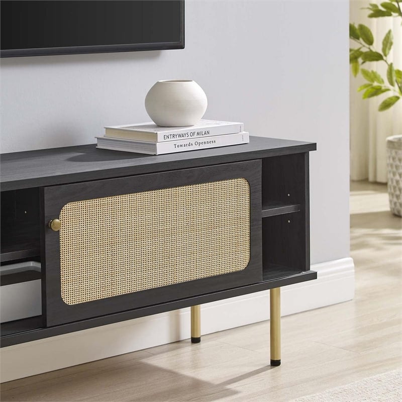 Modway Cambria Rattan and Particleboard TV Stand for TVs up to 47