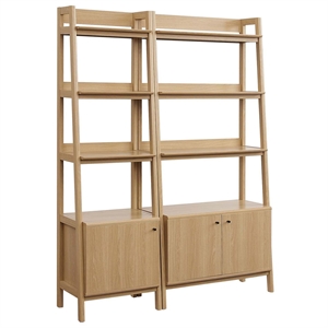 Modway Bixby Particleboard and MDF Bookshelves in Oak (Set of 2)