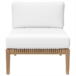Modway Clearwater 5-Piece Wood Fabric Outdoor Sectional Sofa in Gray/White