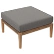 Modway Clearwater 6-Piece Wood Fabric Outdoor Sectional Sofa in Graphite/Gray
