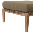 Modway Clearwater 6-Piece Wood Fabric Outdoor Sectional Sofa in Light Brown/Gray