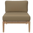 Modway Clearwater 6-Piece Wood Fabric Outdoor Sectional Sofa in Gray/Light Brown