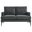 Modway Evermore Metal and Upholstered Fabric Loveseat in Gray