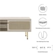 Modway Cambria Rattan and Particleboard TV Stand for TVs up to 47