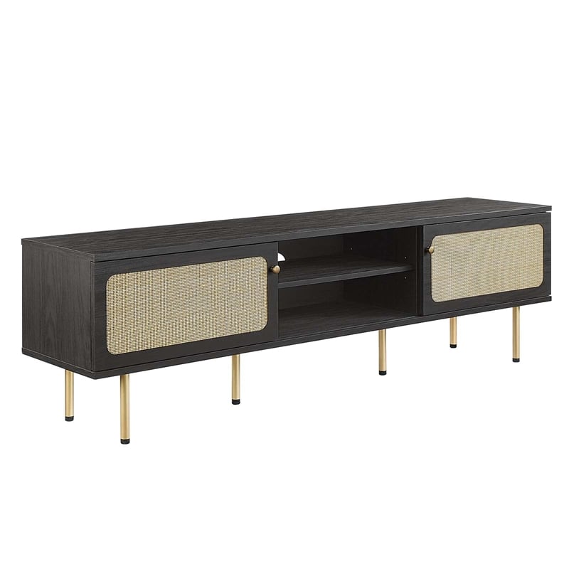 Modway Cambria Rattan and Particleboard TV Stand for TVs up to 70