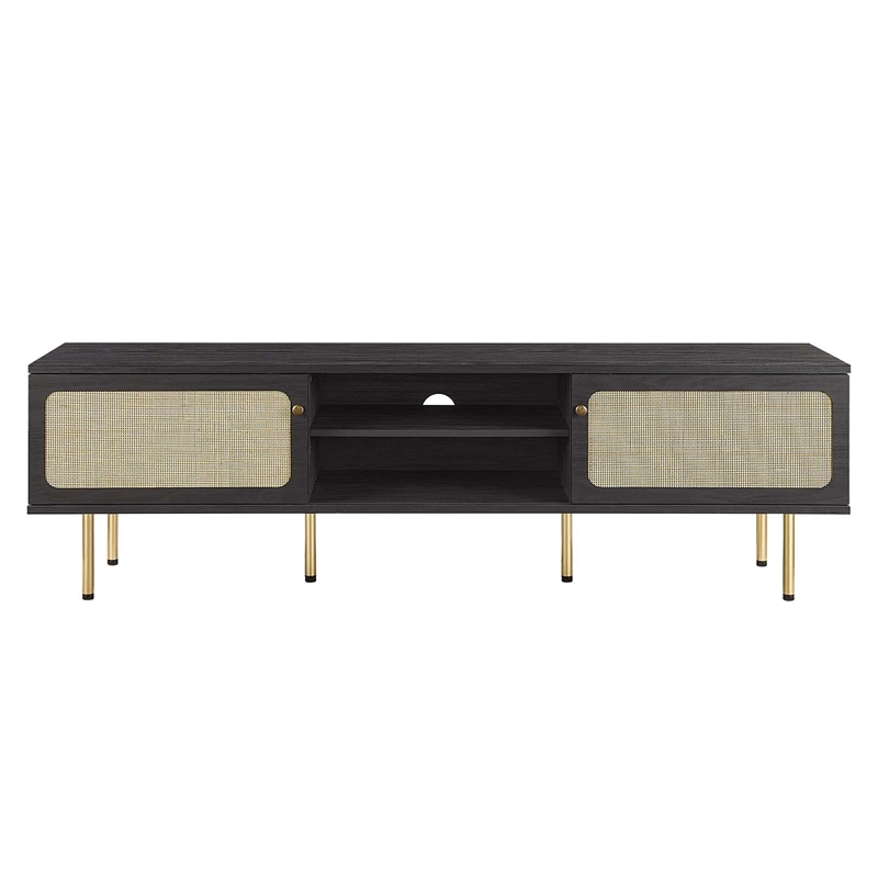 Modway Cambria Rattan and Particleboard TV Stand for TVs up to 70