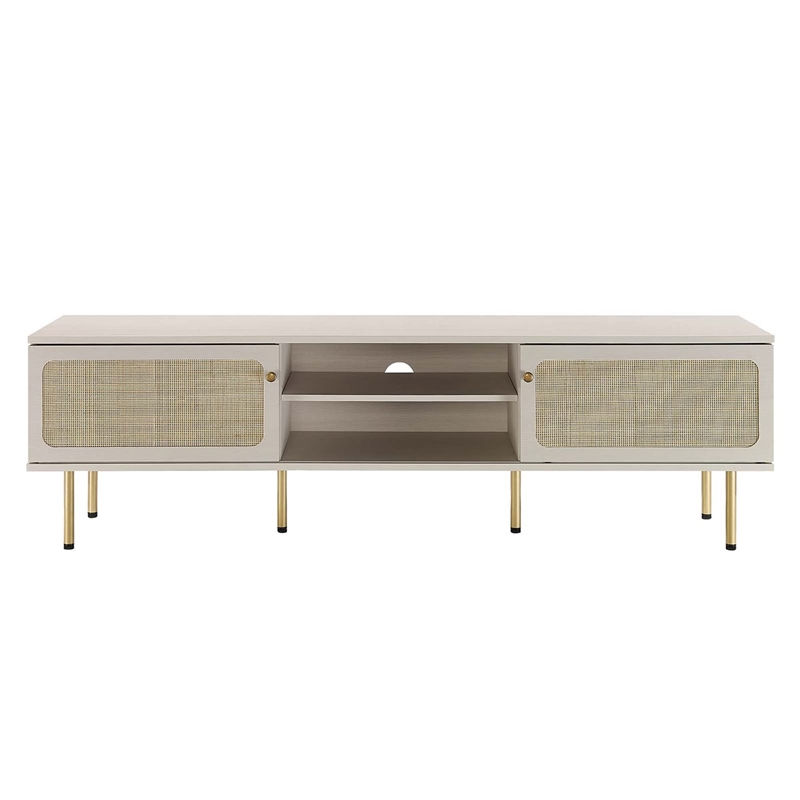 Modway Cambria Rattan and Particleboard TV Stand for TVs up to 70