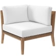 Modway Clearwater 6-Piece Wood Fabric Outdoor Sectional Sofa in Gray/White