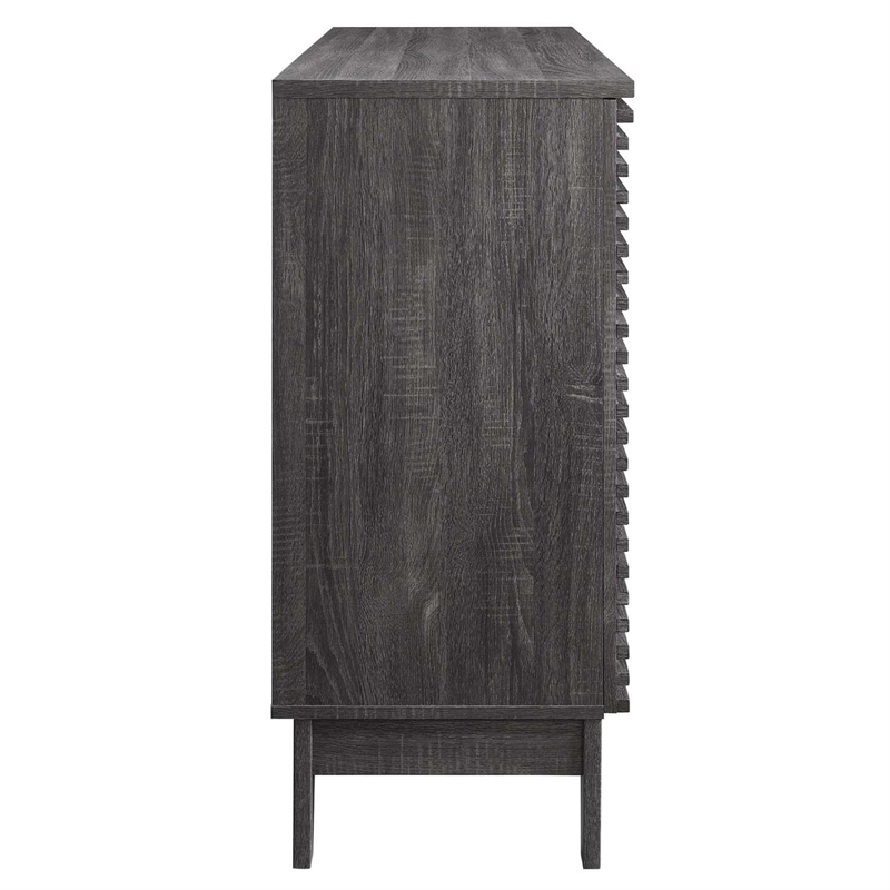 Modway Render Particleboard and Laminate Bar Cabinet in Charcoal