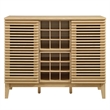 Modway Render Modern Style Particleboard and Laminate Bar Cabinet in Oak