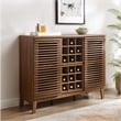 Modway Render Particleboard and Laminate Bar Cabinet in Walnut