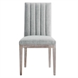 Modway Maisonette Solid Wood and Tufted Fabric Dining Side Chair in Light Gray