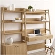 Modway Bixby 2-Piece Modern Style Wood Office Desk and Bookshelf in Oak